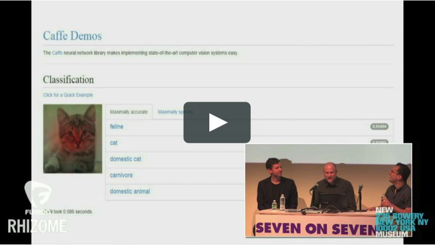 Seven on Seven 2015: Trevor Paglen + Mike Krieger (with Adam Harvey) - video.rhizome.org